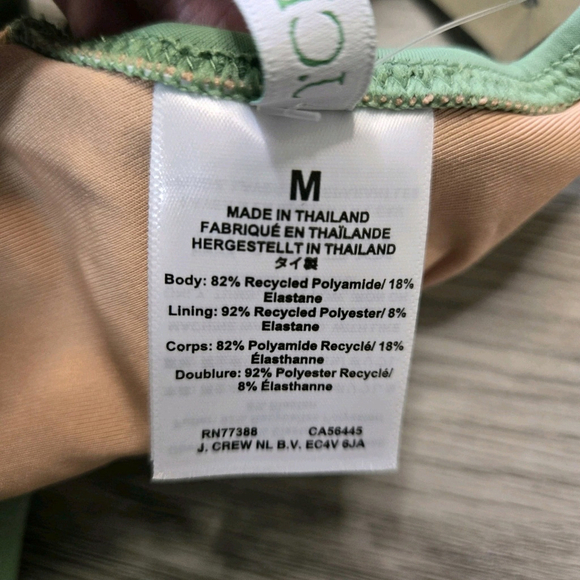J. Crew Heritage Scoopneck Bikini Swim Top Medium Green NWT 90s Y2K Colorful - Picture 5 of 8